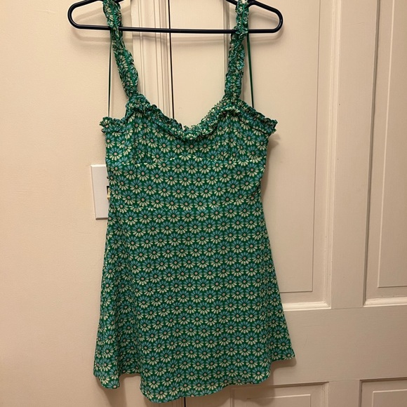 Zara Dresses Zara Green Floral Mini Dress Poshmark